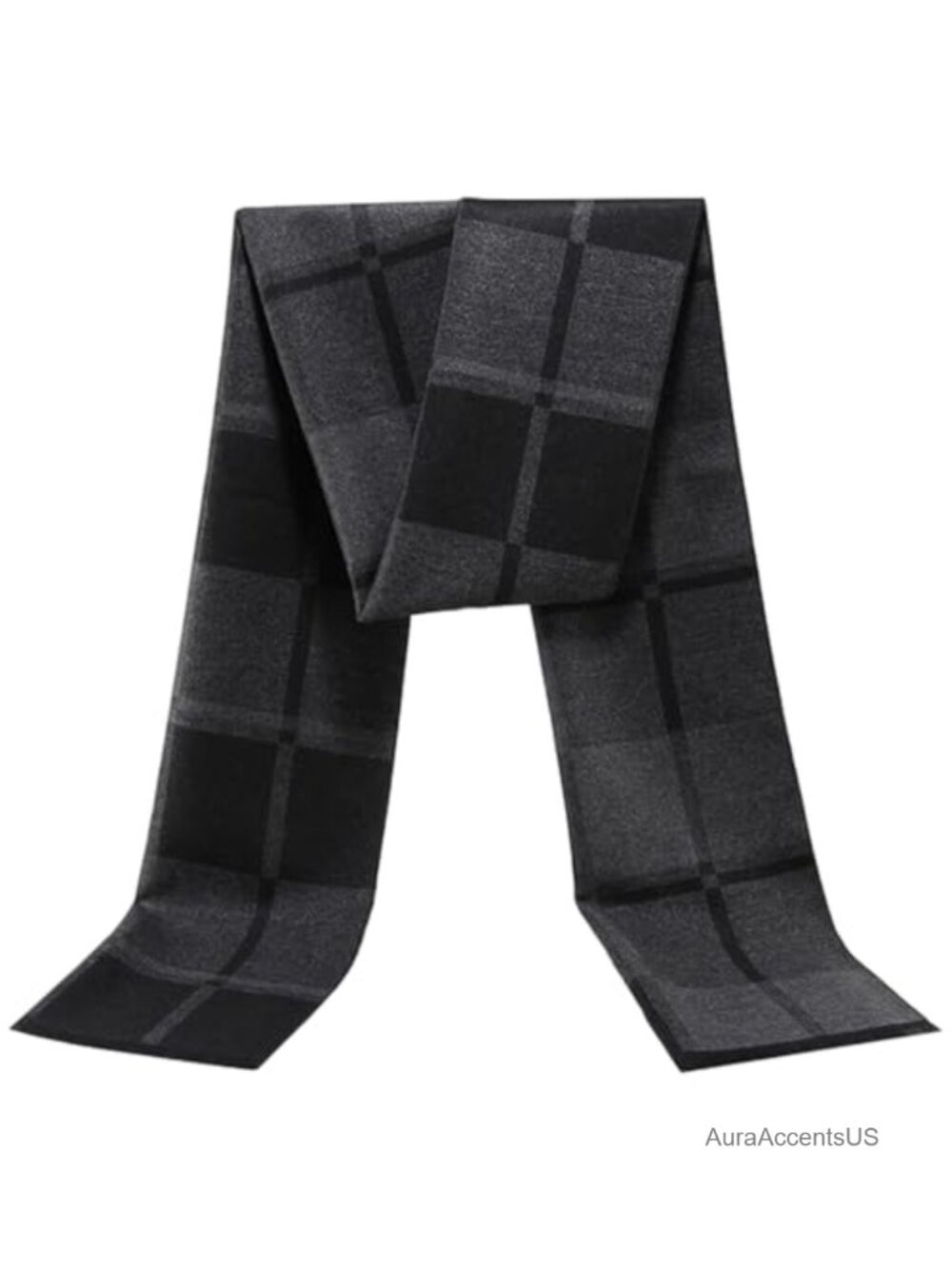 Men's Plaid Scarf - Extra Long Soft Acrylic Winter Neck Warmer